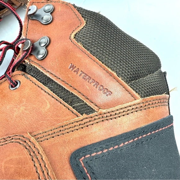 Red Wing Boots Mens 7.5 Brown Leather Lace Up Safety Cap Toe Workwear 4803 - Picture 6 of 11